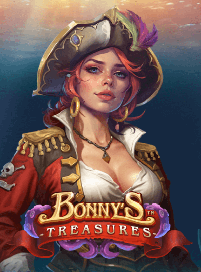 Bonny's Treasures | Join the Pirate Adventure Slot Set sail on a high-seas adventure with Bonny's Treasures. Join a fearless female pirate captain as she guides you toward a bounty of hidden riches and big wins.