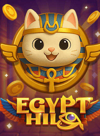 Egypt Hilo | A Charming Egyptian-Themed Card Game Discover a cute twist on an ancient theme in Egypt Hilo. An adorable white cat dressed as a pharaoh guides you through this charming high-low card game.